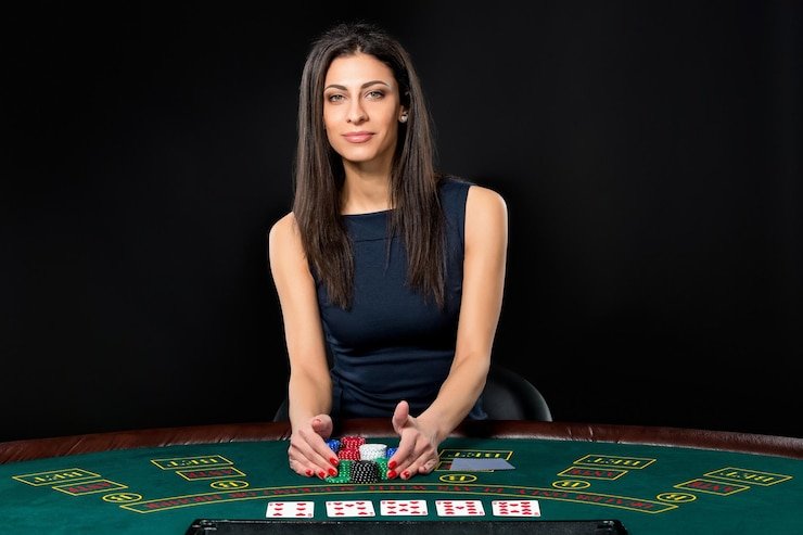 Pengguna menikmati live casino dengan smartphone di platform aset99
